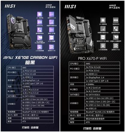 微星发布全新X670/X670E主板！AMD Zen4锐龙CPU专享