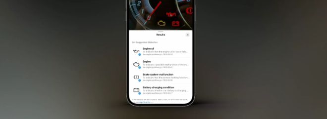 如何使用 iOS 17 看图查询功能识别汽车仪表盘警报？