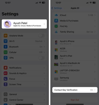 如何在iPhone上的iOS17中打开iMessage联系人密钥验证