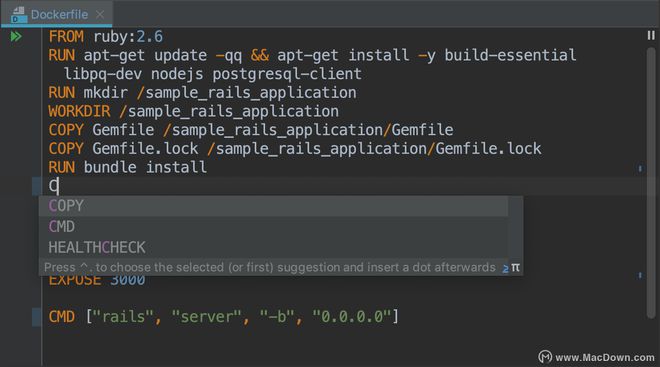 如何使用RubyMine中的Docker / Docker Compose?