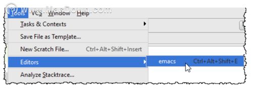 如何将Emacs定义为IntelliJ IDEA的外部编辑器使用？
