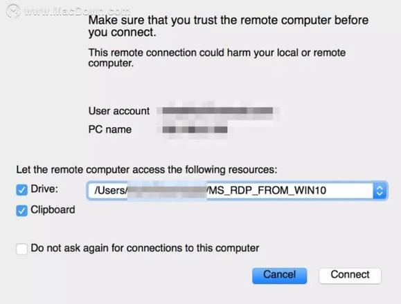 在Mac上使用Microsoft Remote Desktop 远程控制 Win10电脑
