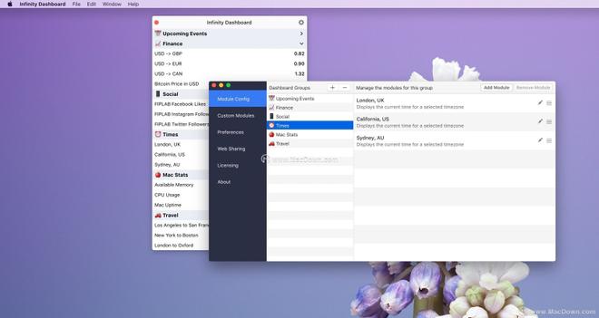 Infinity Dashboard for mac(多功能内置小程序工具)常见问题