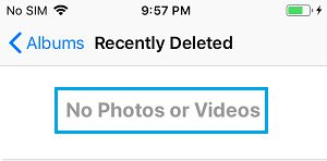 iPhone 上最近删除的相册中没有照片
