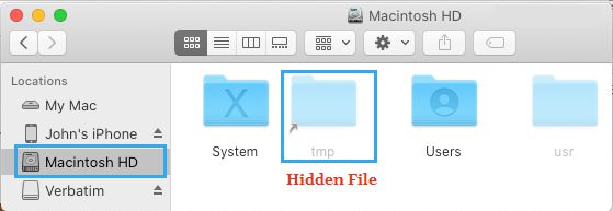 在 Mac 上显示隐藏文件