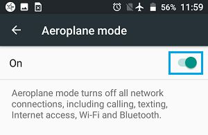 在 Android 手机上启用飞行模式