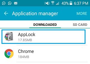 在 Android 手机上选择已下载的应用程序