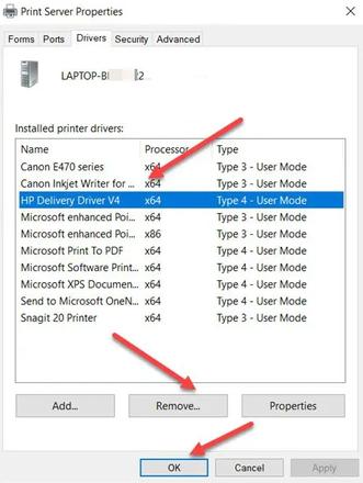打印机卡在Windows电脑上的“正在删除设备”上