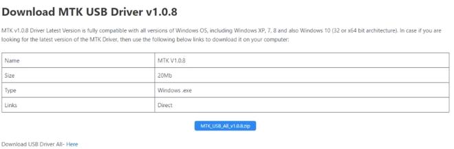 如何下载适用于Windows的MTK USB驱动程序？