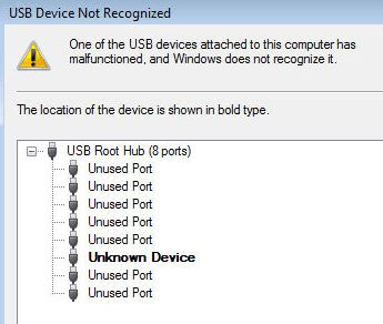 未知 USB 设备