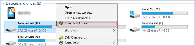 打开 BitLocker