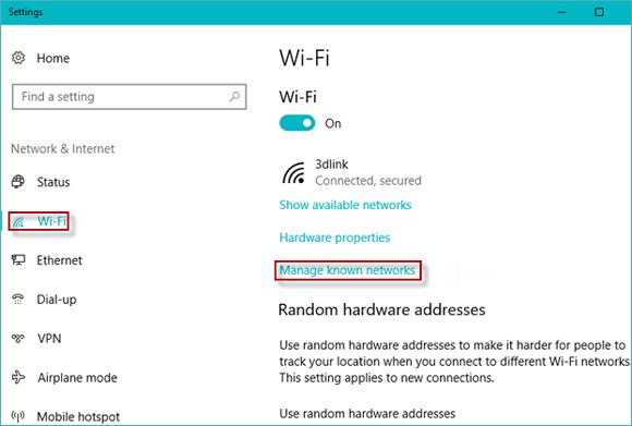 在Windows10上绝对删除已保存的Wi-Fi网络