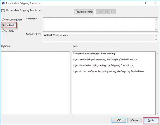 在Windows10中禁用或启用截图工具的2种方法