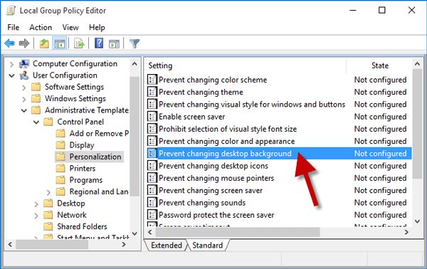 防止用户在Windows10中更改桌面壁纸的2个选项