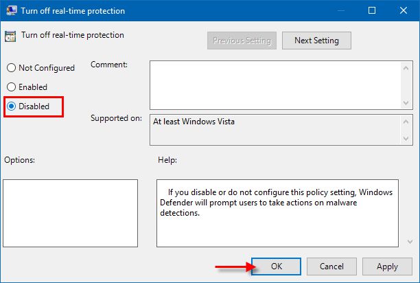 如何打开或关闭Windows Defender实时保护