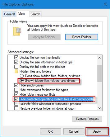 在Windows10中显示所有隐藏文件和文件夹的3种方法