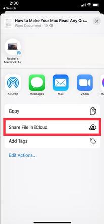 如何从iCloud共享文件和文件夹，设置方法