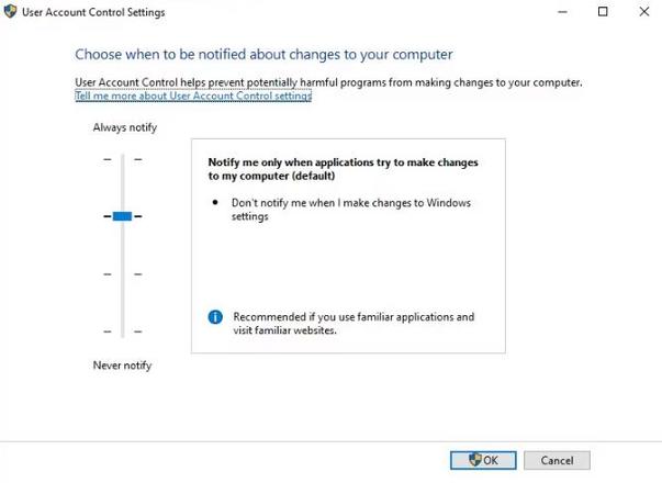 Windows10上的用户帐户控制和管理员权限