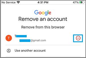 确认从 iPhone 中删除 Gmail 帐户