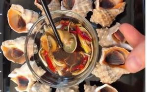 【中国美食】海螺怎么吃，水煮海螺蘸料怎么做