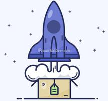 PS插画教程-用PS绘制火箭