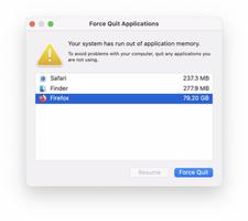 苹果Mac修复“您的系统已用完应用程序内存”