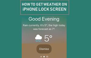 如何在苹果手机锁定屏幕上获取天气警报