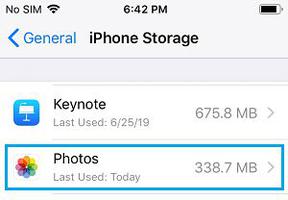 修复：iPhone在存储中显示已删除的照片